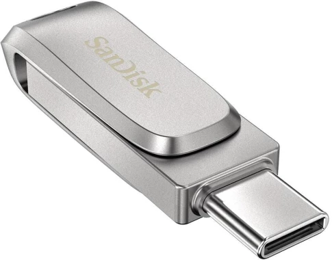 Pendrive SanDisk Ultra Dual Drive Luxe, USB-C, 32GB, srebrny