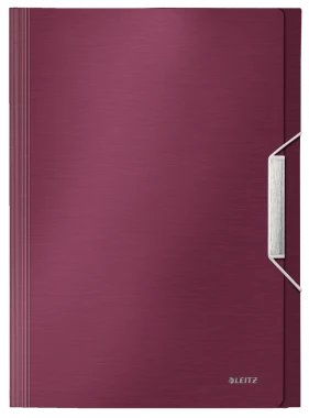 Teczka segregująca Leitz Style, A4, 6 przegródek, grzbiet 38mm, rubinowa czerwień