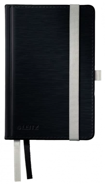 Notatnik w kratkę Leitz Style, A6, twarda oprawa, 80 kartek, czarny