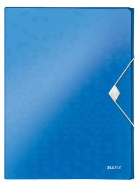 Teczka plastikowa z gumką Leitz Wow, A4, 30mm, niebieski