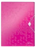 Teczka plastikowa z gumką Leitz Wow, A4, 30mm, różowy
