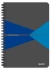 Kołonotatnik Leitz Office Card A5, w kratkę, 90 kartek, szaro-niebieski