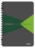 Kołonotatnik Leitz Office Card A5, w kratkę, 90 kartek, szaro-zielony