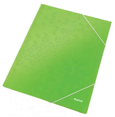 Teczka kartonowa z narożną gumką Leitz Wow, A4, 300g/m2, 3mm, zielony