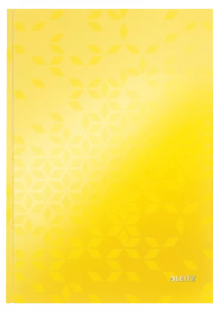 Brulion w kratkę Leitz Wow, A4, twarda oprawa, 80 kartek, żółty