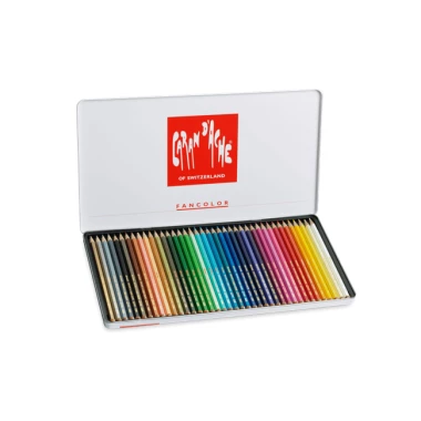 Kredki ołówkowe sześciokątne Caran d’Ache Fancolor, 40 sztuk, mix kolorów