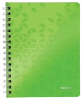 Kołonotatnik Leitz Wow, A5, w kratkę, 80 kartek, zielony