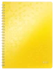 Kołonotatnik Leitz Wow, A4, w kratkę, 80 kartek, żółty