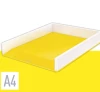 Półka na dokumenty Leitz Wow, A4, plastikowa, dwukolorowa, biało-żółty