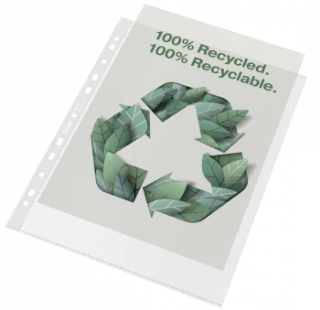 Koszulki groszkowe Esselte Recycle Premium, A4, 100µm, 50 sztuk, transparentny