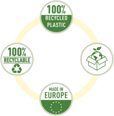 Koszulki groszkowe Esselte Recycle Premium, A4, 70µm, 100 sztuk, transparentny