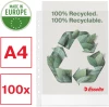 Koszulki groszkowe Esselte Recycle Premium, A4, 70µm, 100 sztuk, transparentny