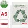 Koszulki groszkowe Esselte Recycle Premium, A5, 70µm, 100 sztuk, transparentny