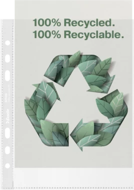 Koszulki groszkowe Esselte Recycle Premium, A5, 70µm, 100 sztuk, transparentny