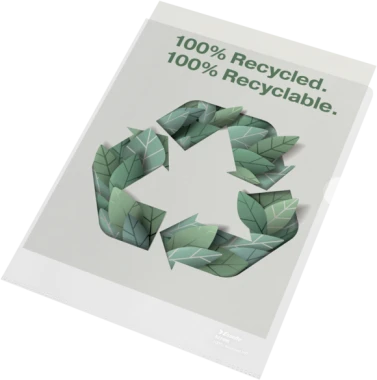 Ofertówki groszkowe Esselte Recycled Premium "L", A4, 100µm, 100 sztuk, transparentny