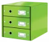 Pojemnik Leitz Click&Store Wow, z 3 szufladami, do dokumentów, A4, zielony