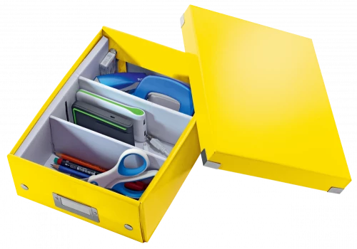Pudełko z przegródkami Leitz Click&Store Wow, 220x100x282mm, żółty