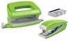 Zestaw zszywacz i dziurkacz Leitz Mini Wow, metalowy, zielony