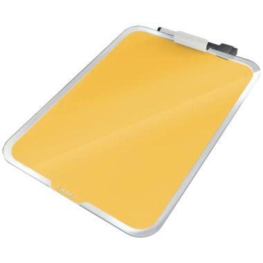 Tablica szklana suchościeralna Leitz Cosy, na biurko, 216x30x297mm, żółty