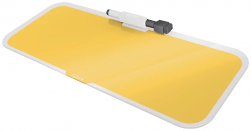 Tablica szklana suchościeralna Leitz Cosy, na biurko, pozioma, 150x60x380mm, żółty
