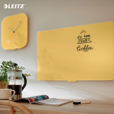 Tablica szklana magnetyczna Leitz Cosy, 60x40cm, żółty