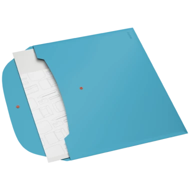 Teczka kopertowa Leitz Cosy, A4, z 2 przegródkami, na zatrzask, niebieski
