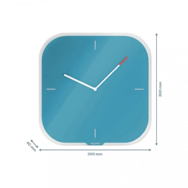Zegar ścienny Leitz Cosy, 30x30x4cm, niebieski