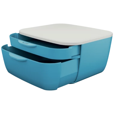 Pojemnik Leitz Cosy, z 2 szufladami, niebieski