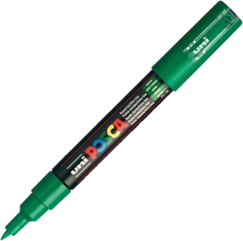 Marker z farbą Uni Posca PC-1M, okrągła, 0.7mm, zielony