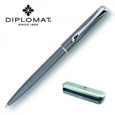 Długopis automatyczny Diplomat Traveller, M, szary