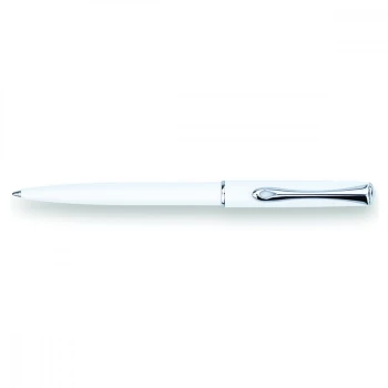 Długopis automatyczny Diplomat Traveller, M, chromowany, biały