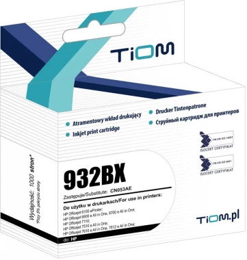 Tusz Tiom Ti-H932BX (HP 932BX, CN053AE), 1000 stron,  black (czarny)