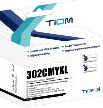 Tusz Tiom Ti-H302CMYXL (F6U67AE), 330 stron, CMY cyan(błękitny), magenta(purpurowy), yellow(żółty)