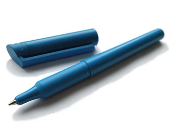 Długopis wykrywalny Light Plus, z zatyczką, obudowa niebieska, wkład niebieski