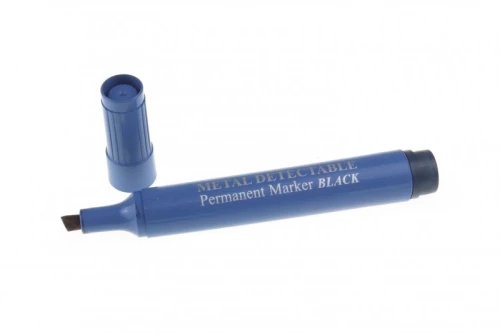 Marker permanentny wykrywalny Prohaccp, ścięta, obudowa kolor niebieski, wkład czarny