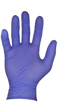 Rękawiczki nitrylowe bezpudrowe GFH, rozmiar L, 100 sztuk, fioletowo-niebieski