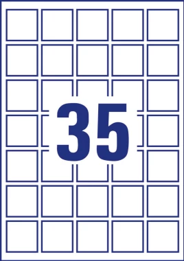 Etykiety kwadratowe do kodów QR Avery Zweckform, 35x35 mm, 25 arkuszy, biały