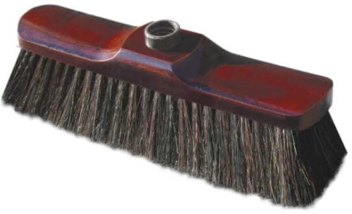 Miotła z naturalnym włosiem York Lux, 28x120cm, kij+końcówka