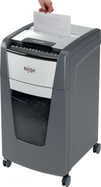 Niszczarka automatyczna Rexel Optimum AutoFeed+ 300X, konfetti 4x26 mm, 300 kartek, P-4 DIN, czarno-srebrny