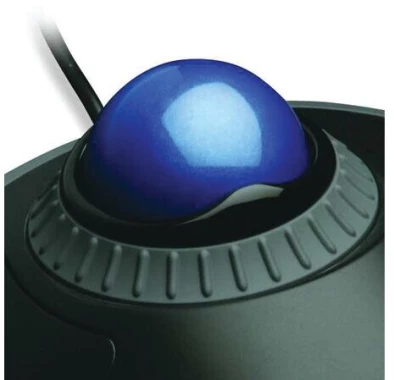 Trackball przewodowy z pierścieniem Kensington Orbit, optyczny, czarny