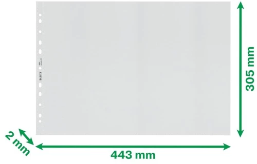 Koszulki groszkowe Leitz Recycle, A3, 100µm, 25 sztuk, transparentny