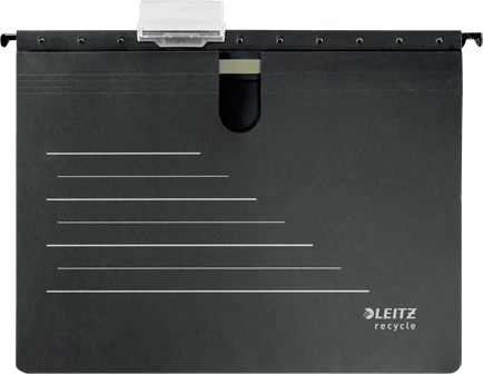Skoroszyt zwieszany Leitz Alpha Recycle, A4,  348x270mm, 275g/m2,  czarny