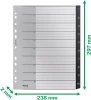 Przekładki plastikowe numeryczne Leitz Recycle, A4 maxi, 1 - 10 przekładek