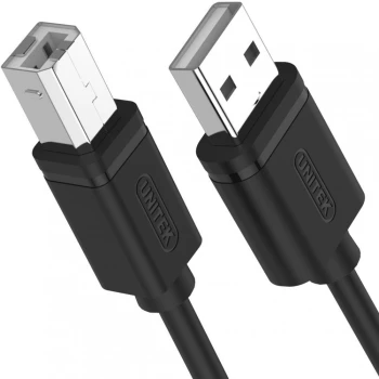 Kabel do drukarki Unitek Y-C4001GBK, USB 2.0 AM-BM, 2m, czarny