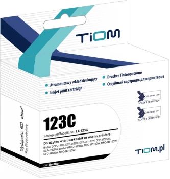 Tusz Tiom Ti-B123C (LC123C), 600 stron, cyan (błękitny)