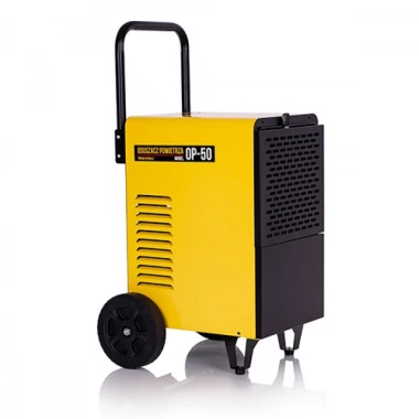 Osuszacz powietrza kondensacyjny Warmtec OP-50, budowlany, żółto-czarny