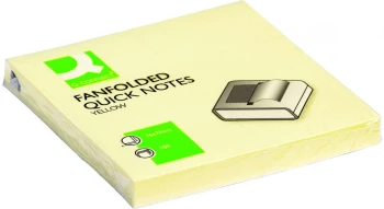 Karteczki samoprzylepne  Q-Connect, harmonijkowy, 76x76mm, 100 karteczek, jasnożółty
