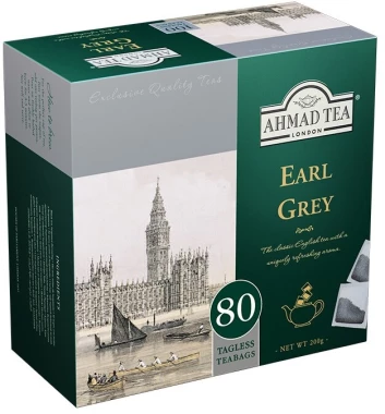 Herbata czarna w torebkach Earl Grey Ahmad Tea, 80 sztuk x 2g