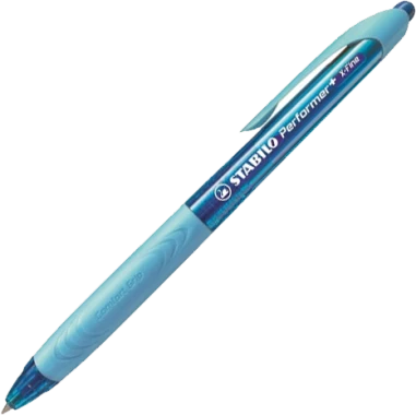 Długopis automatyczny Stabilo Performer+ X-Fine, kolor niebieski, tusz niebieski