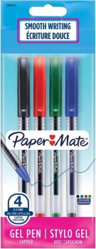 Długopis żelowy Paper Mate Jiffy, 0.5mm, w etui, 4 sztuki, mix kolorów